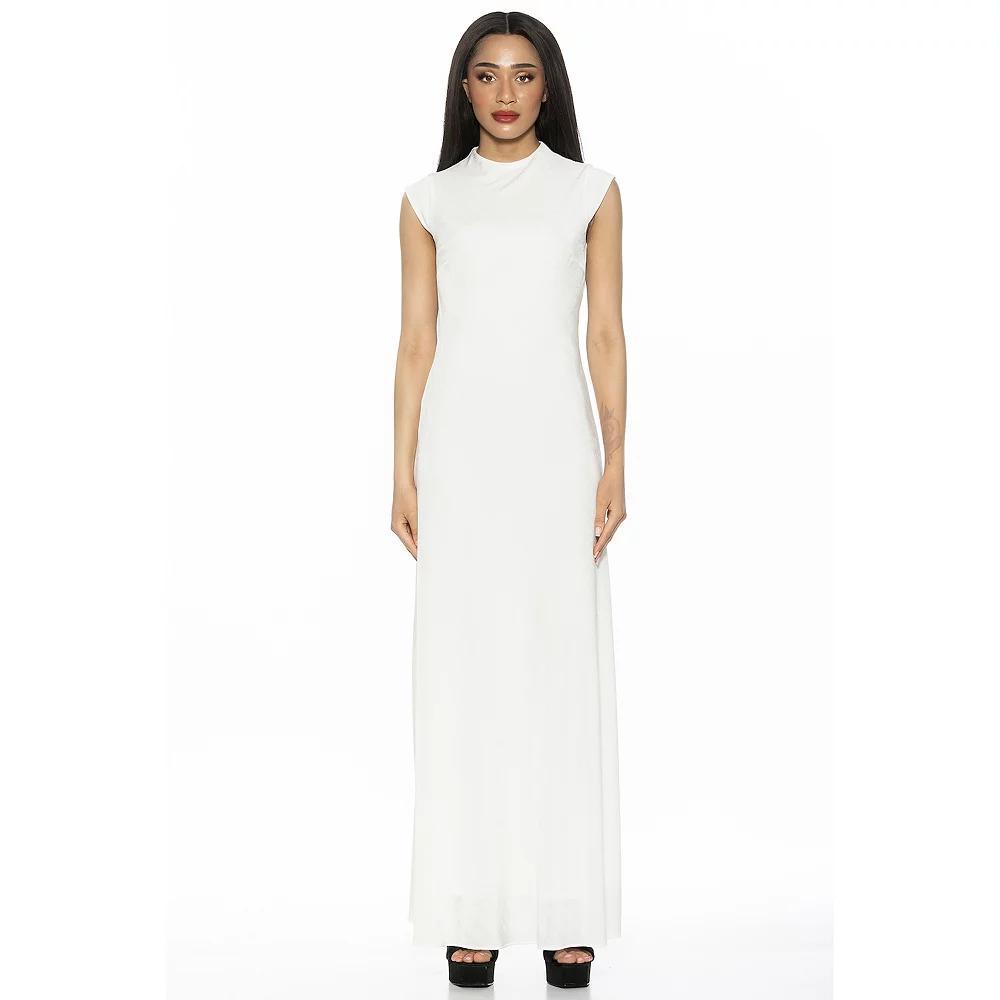 Women's ALEXIA ADMOR Nalani Mockneck Maxi Dress, Size: Small, Black Product Image
