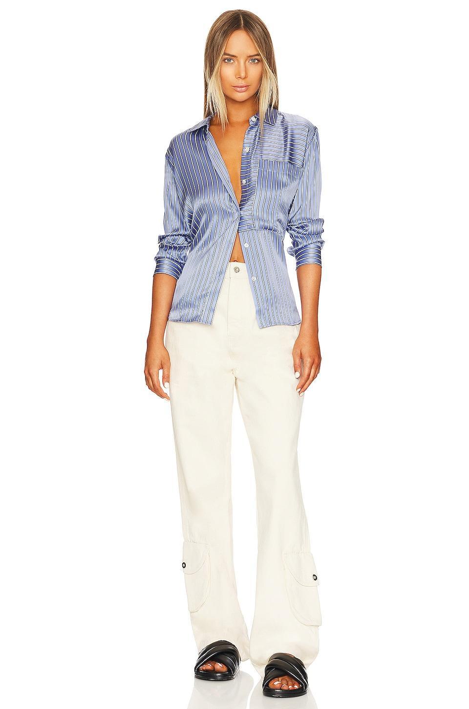 Womens Spencer Silk Striped Shirt Product Image