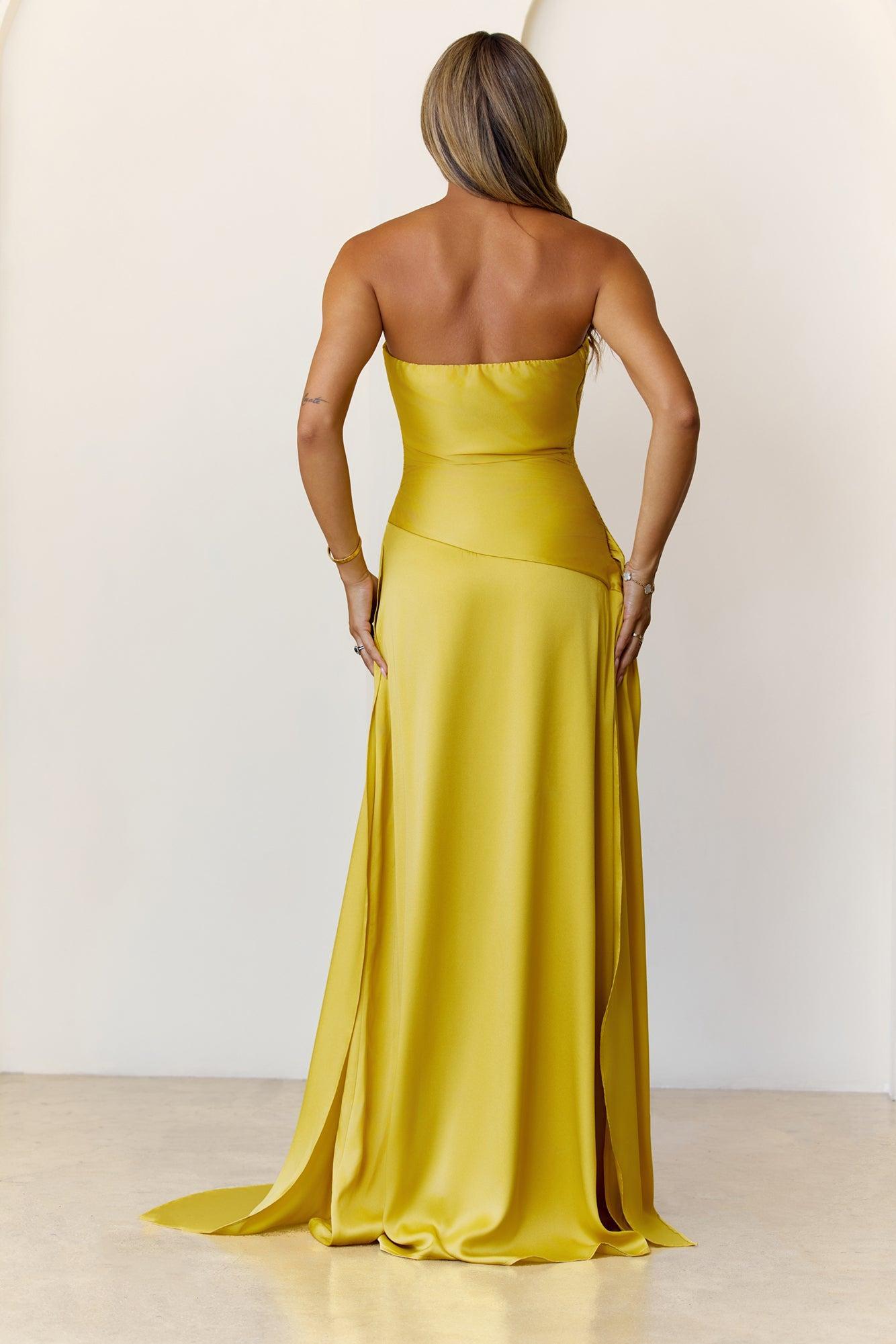 Sugar Cubes Strapless Maxi Dress Lime Product Image