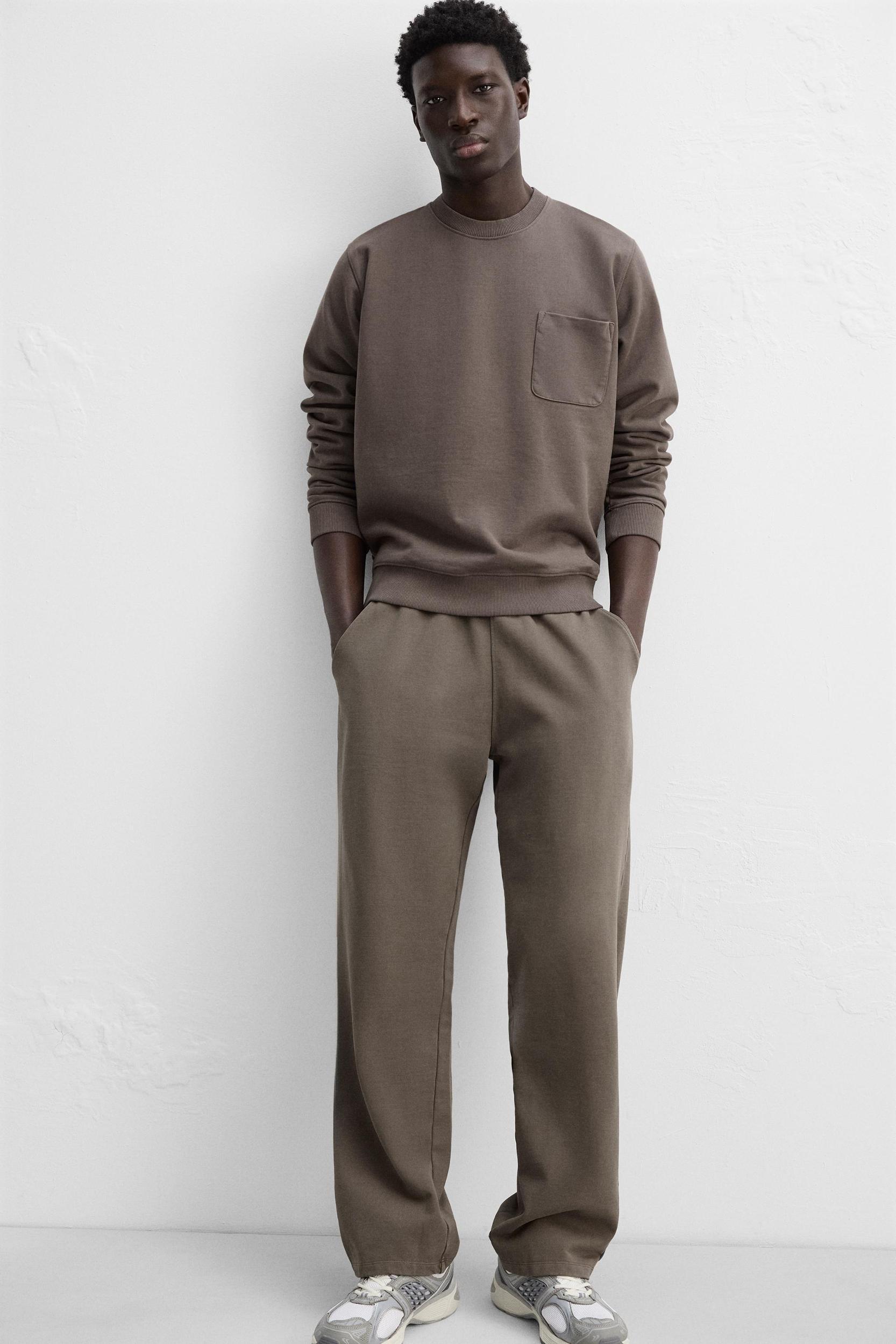 CREW NECK POCKET SWEATSHIRT Product Image