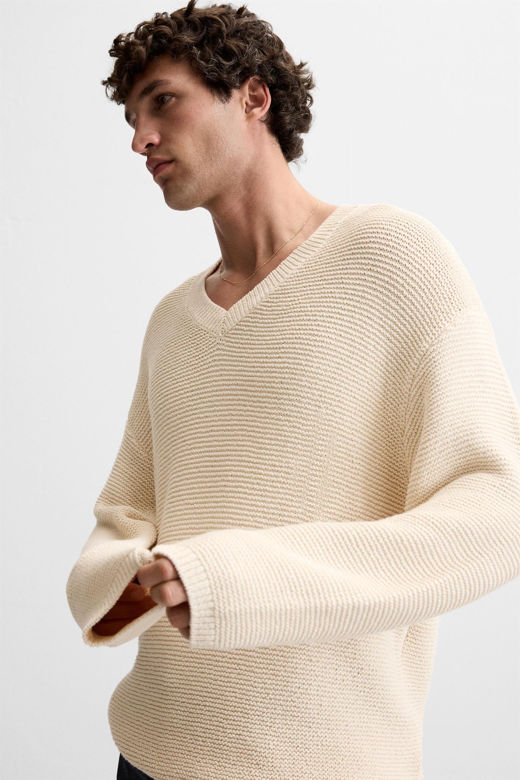 TEXTURED KNIT SWEATER Product Image