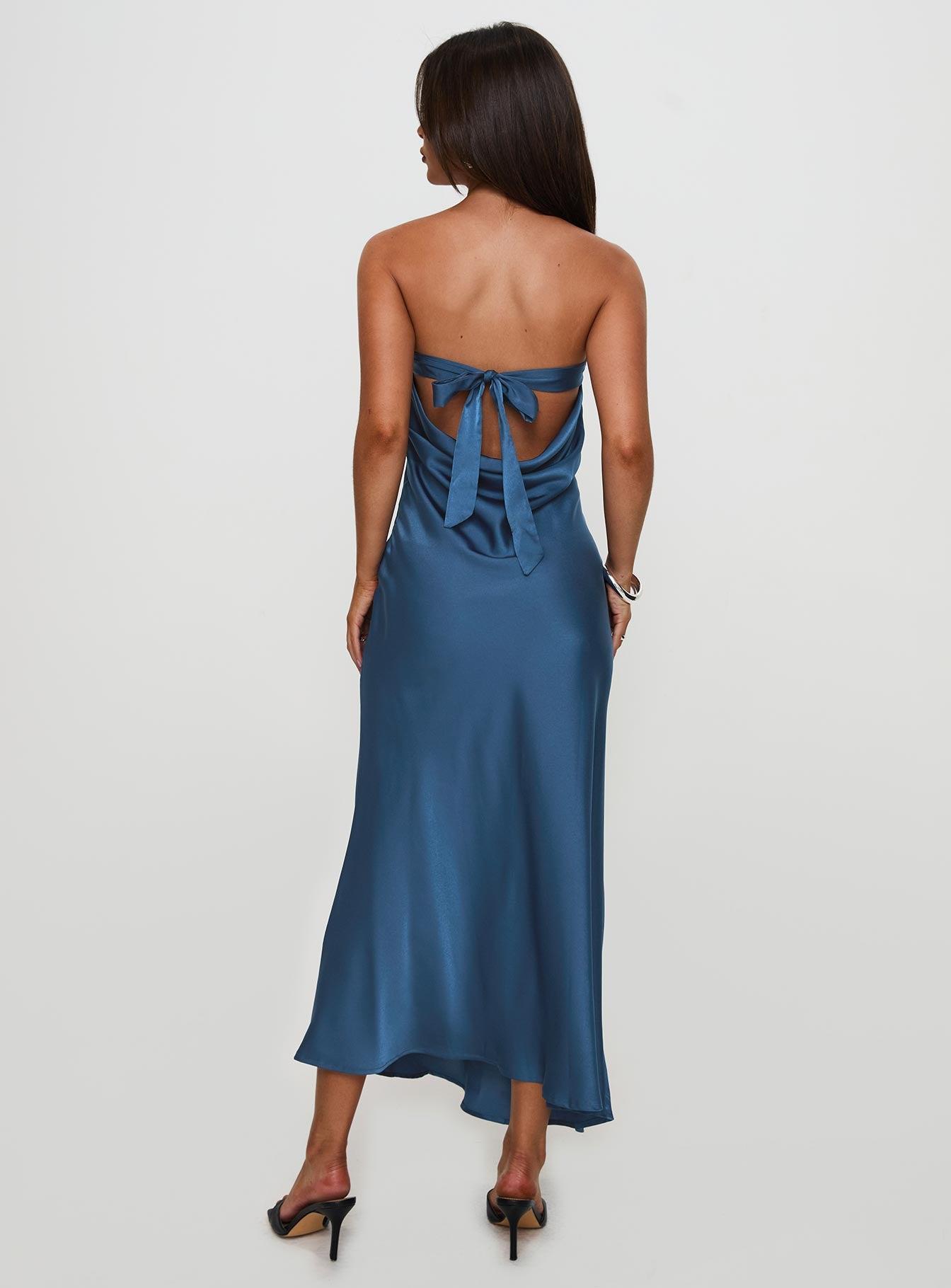 Haley Maxi Dress Mid Blue Product Image