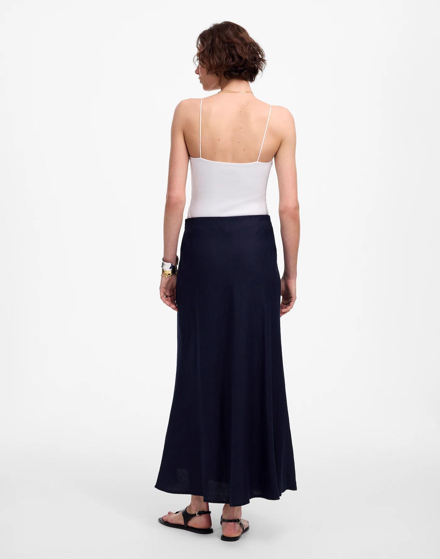 Linen Maxi Slip Skirt Product Image
