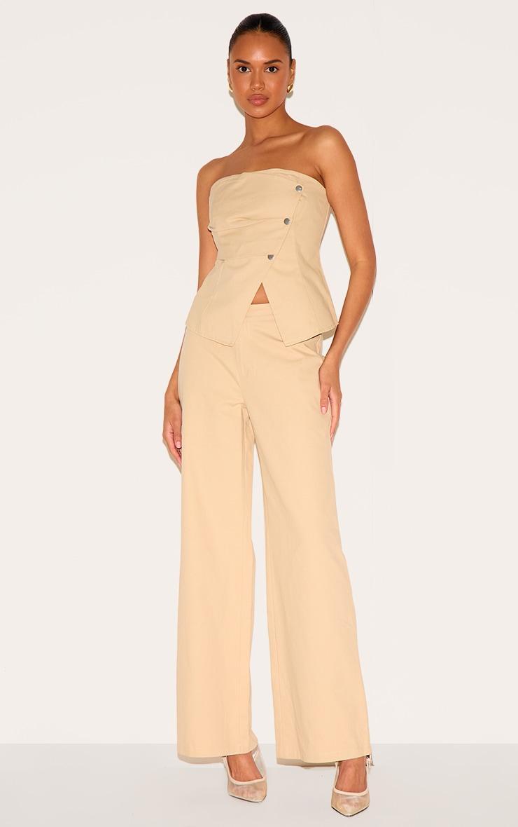 Stone Twill Foldover Bandeau Top Product Image
