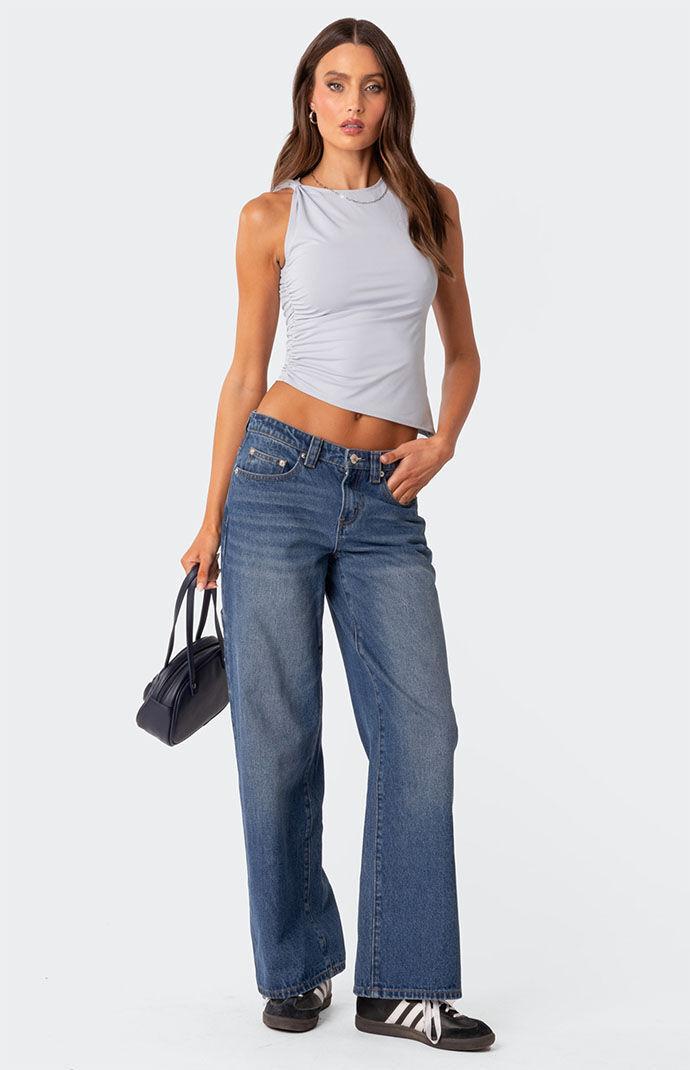 Edikted Women's Tanya Asymmetric Gathered Top Product Image