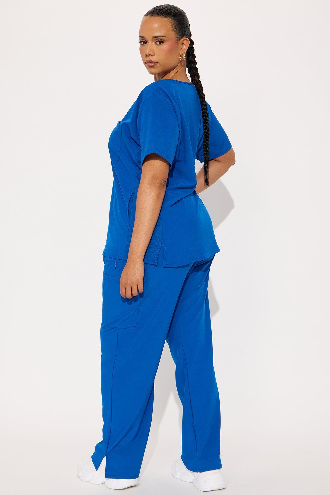 Work Call 4 Way Stretch Uniform Scrub Pant Set - Royal Product Image