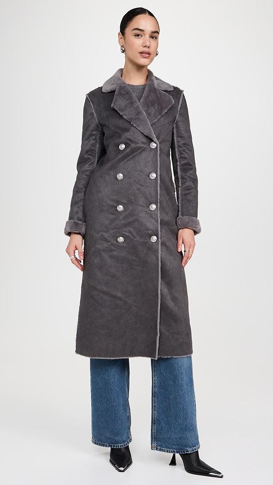L'AGENCE Citron Faux Fur Maxi Coat | Shopbop Product Image