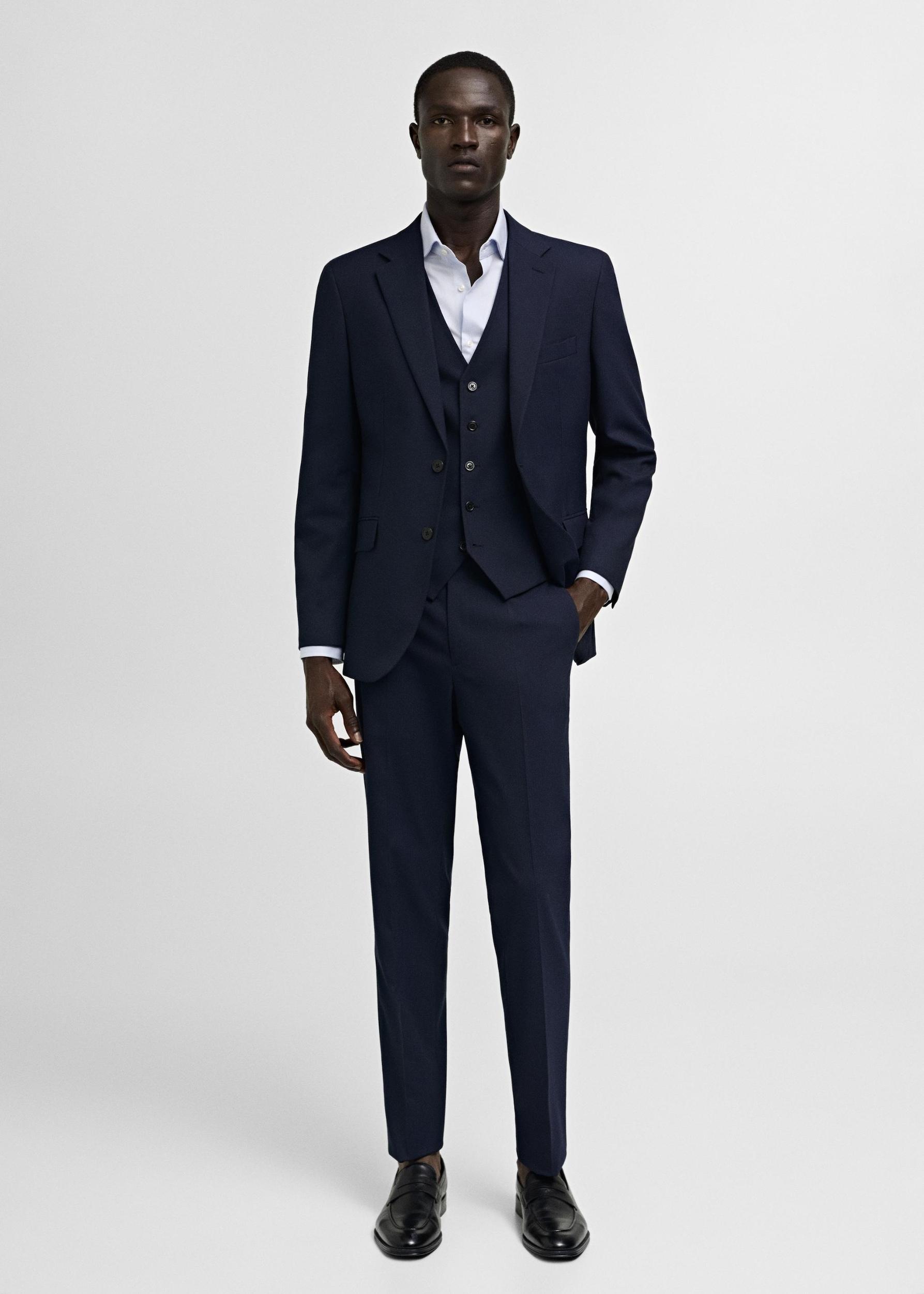 Slim-fit twill pinstripe suit shirt - Men | MANGO USA Product Image