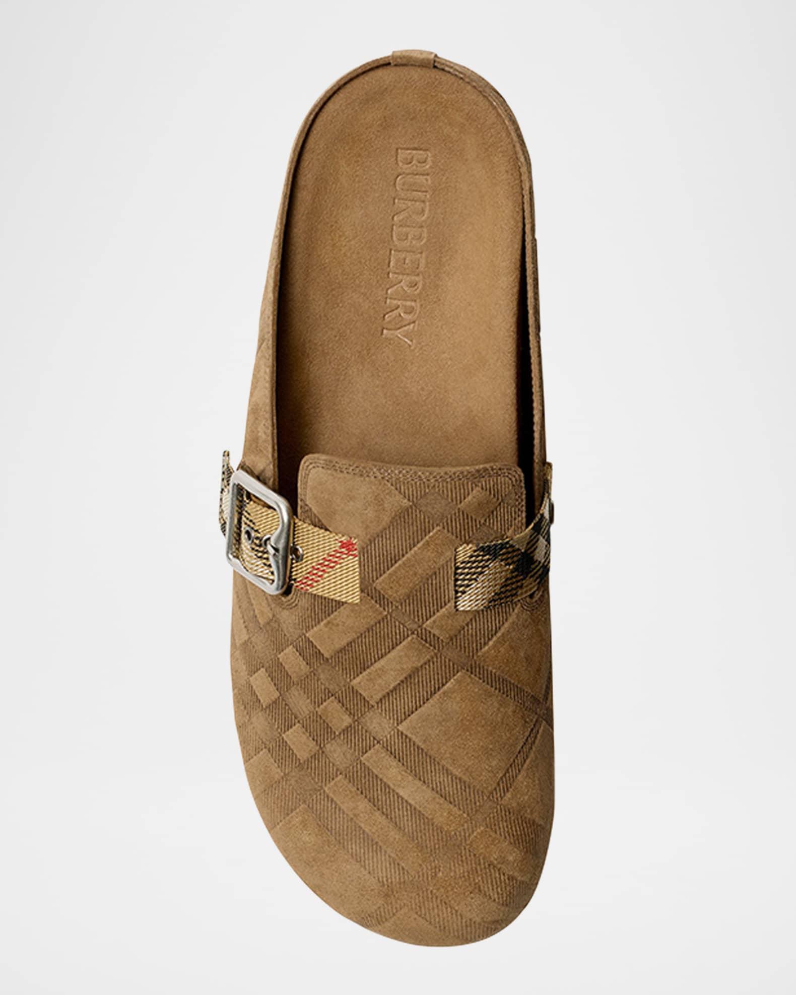Men's Urchin Suede Check-Embossed Clogs Product Image