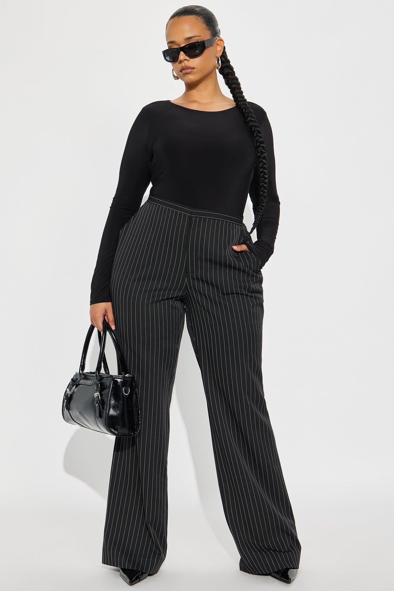 Breezy Double Lined Long Sleeve Bodysuit - Black Product Image