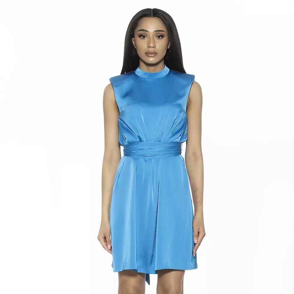 Womens ALEXIA ADMOR Brixton Mockneck Sleeveless Shift Dress Product Image