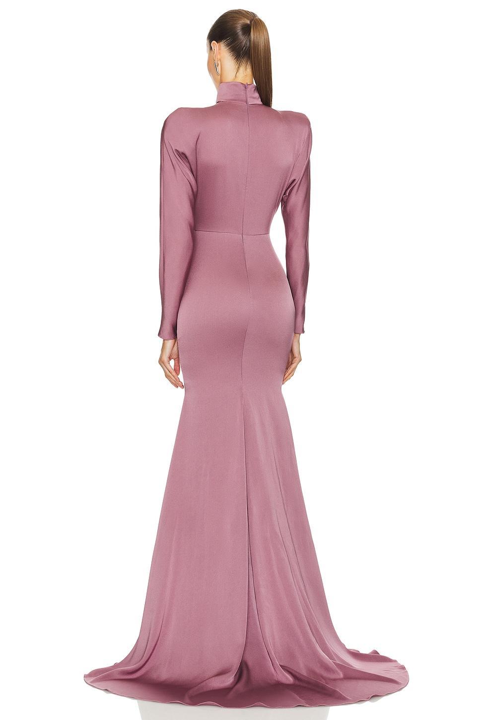 Long Sleeve V Neck Gown Alex Perry Product Image