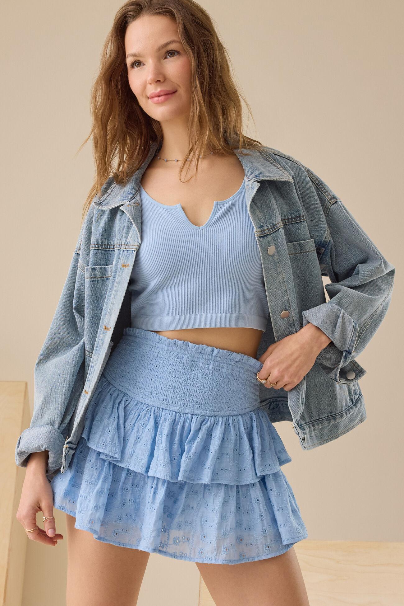 Cody Eyelet Mini Skort Product Image
