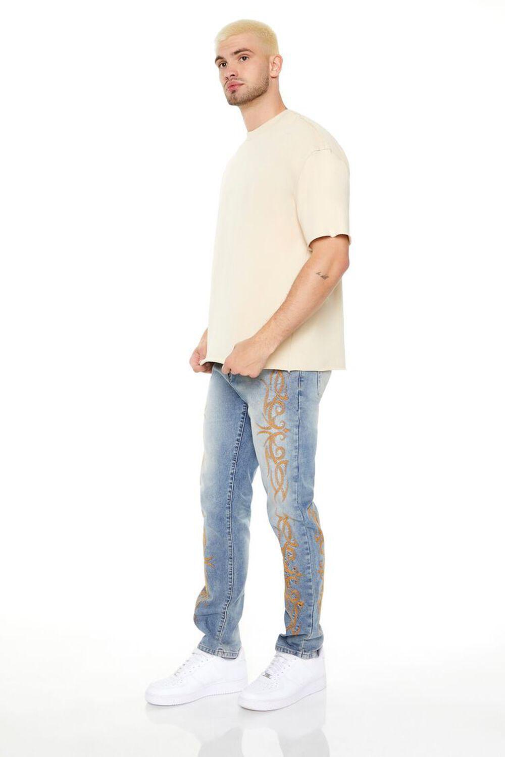 Embroidered Slim-Fit Jeans | Forever 21 Product Image