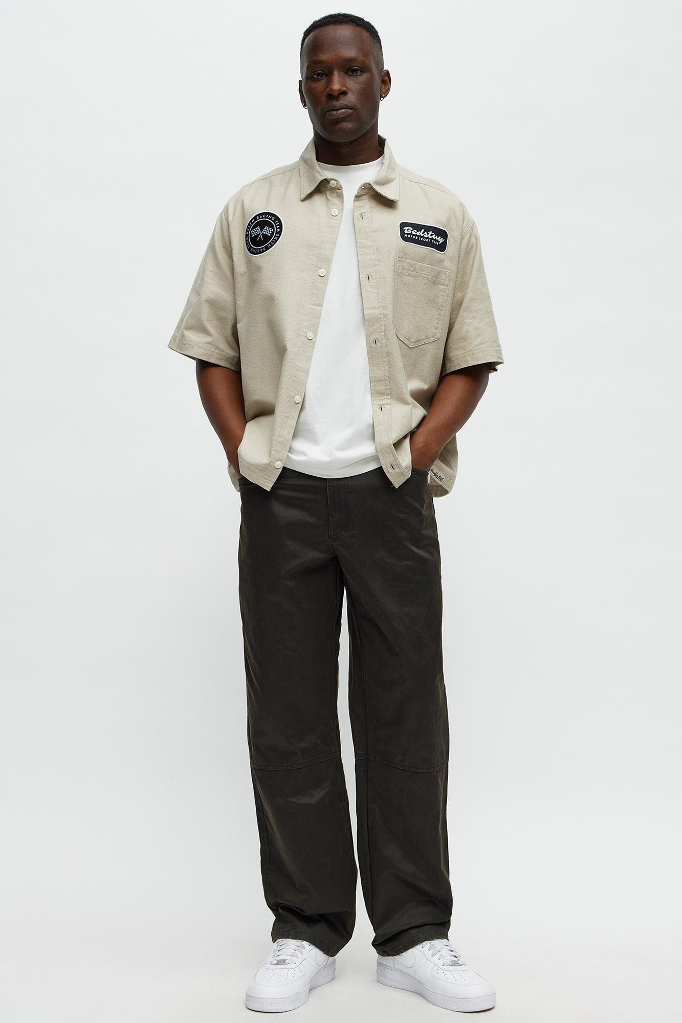 Straight Santa Fe Waxed Pants - Brown Product Image