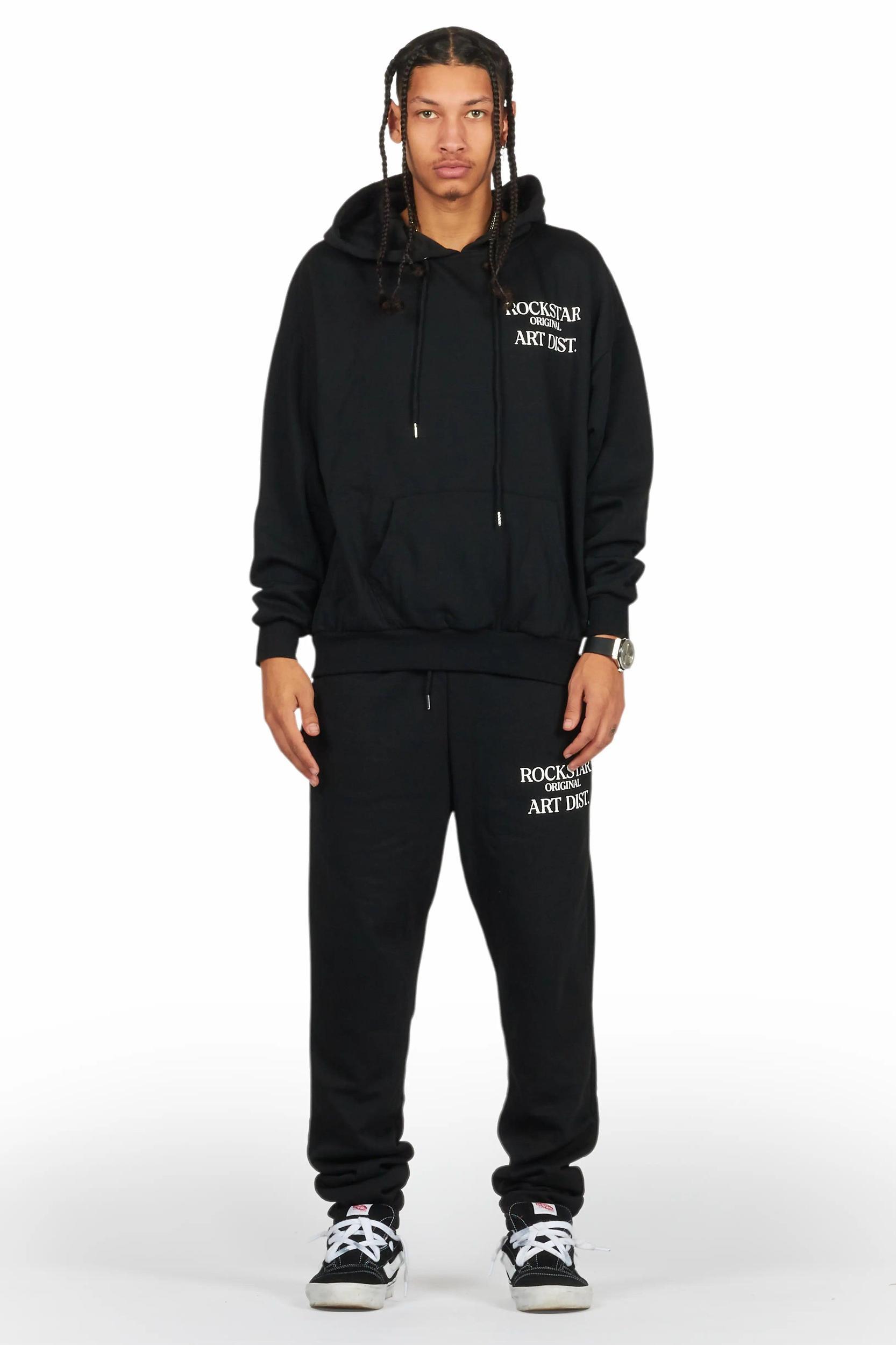Briggs Black Hoodie/Relax Fit Track Set Male Product Image