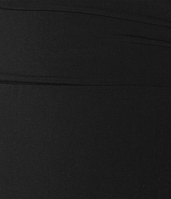 I.N. Studio Stretch Knit Ruched Waist Wide Leg Pull-On Ankle Pants Product Image