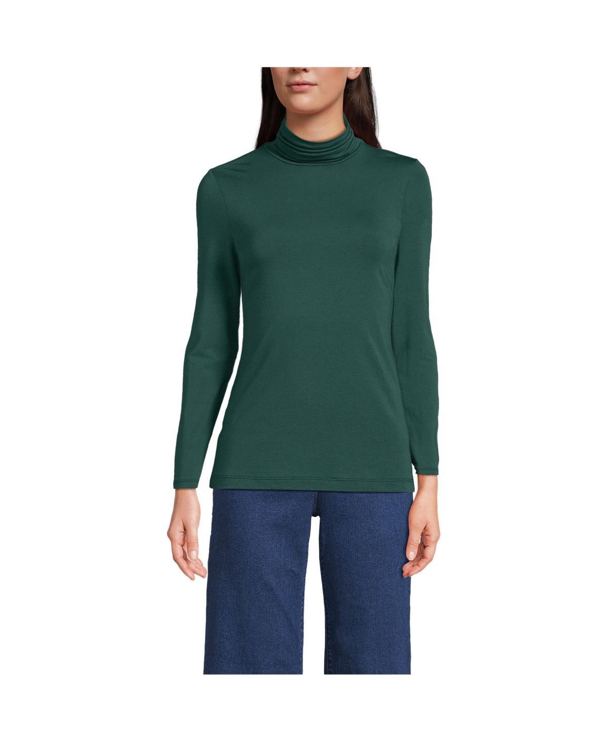 Womens Lands End Lightweight Fitted Turtleneck Product Image