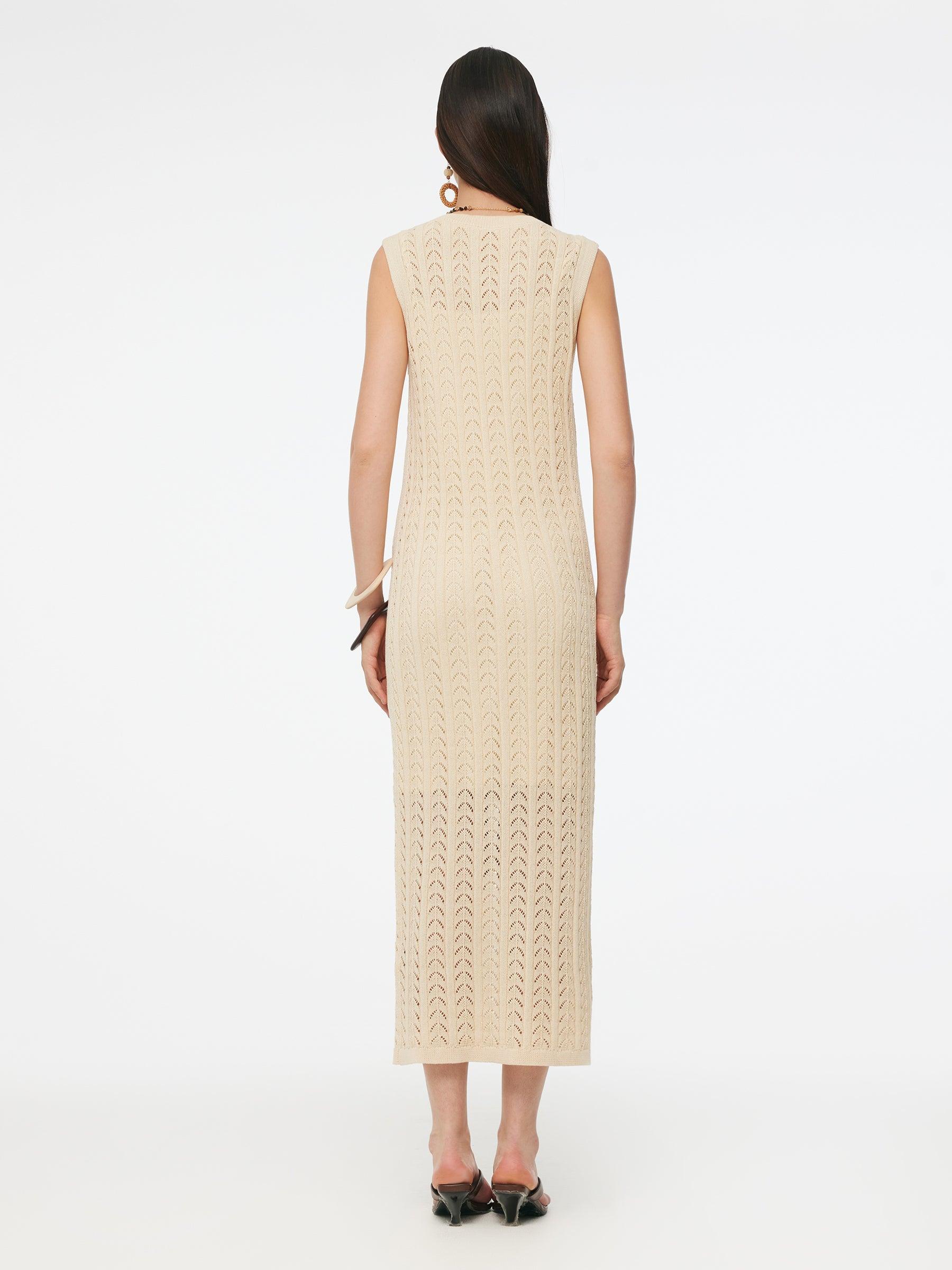 Stretch Sequins Women Knit Maxi Vest Dress With Slip Dress Product Image