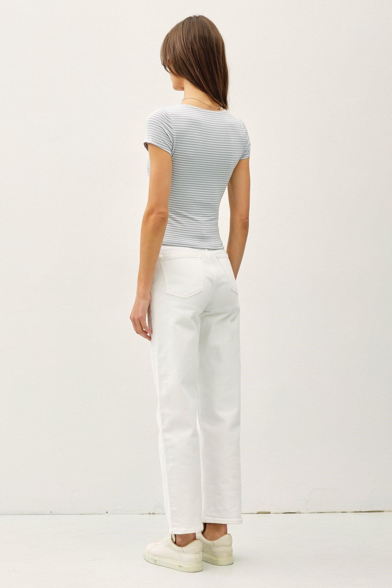 UB BASICS: SWEETEST SOUL STRIPED TOP Product Image