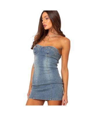 Womens Alissa denim mini dress Product Image