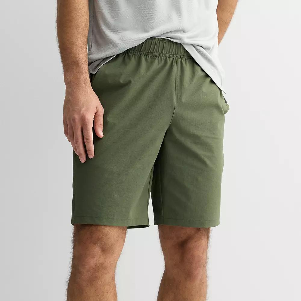 Men's Tek Gear® Lightweight 9 in. Woven Shorts, Size: Medium, Army Bottle Product Image