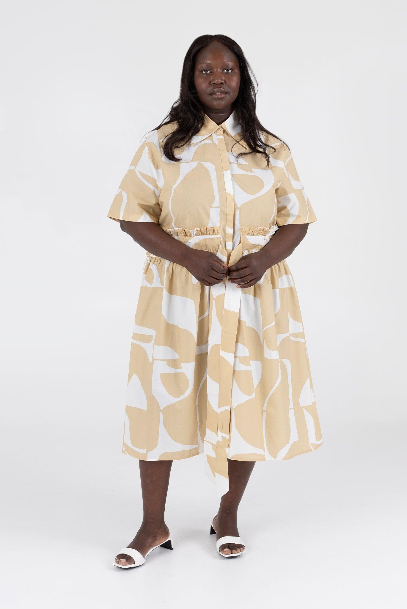 Gabrielle Dress - Wheat Sky Product Image
