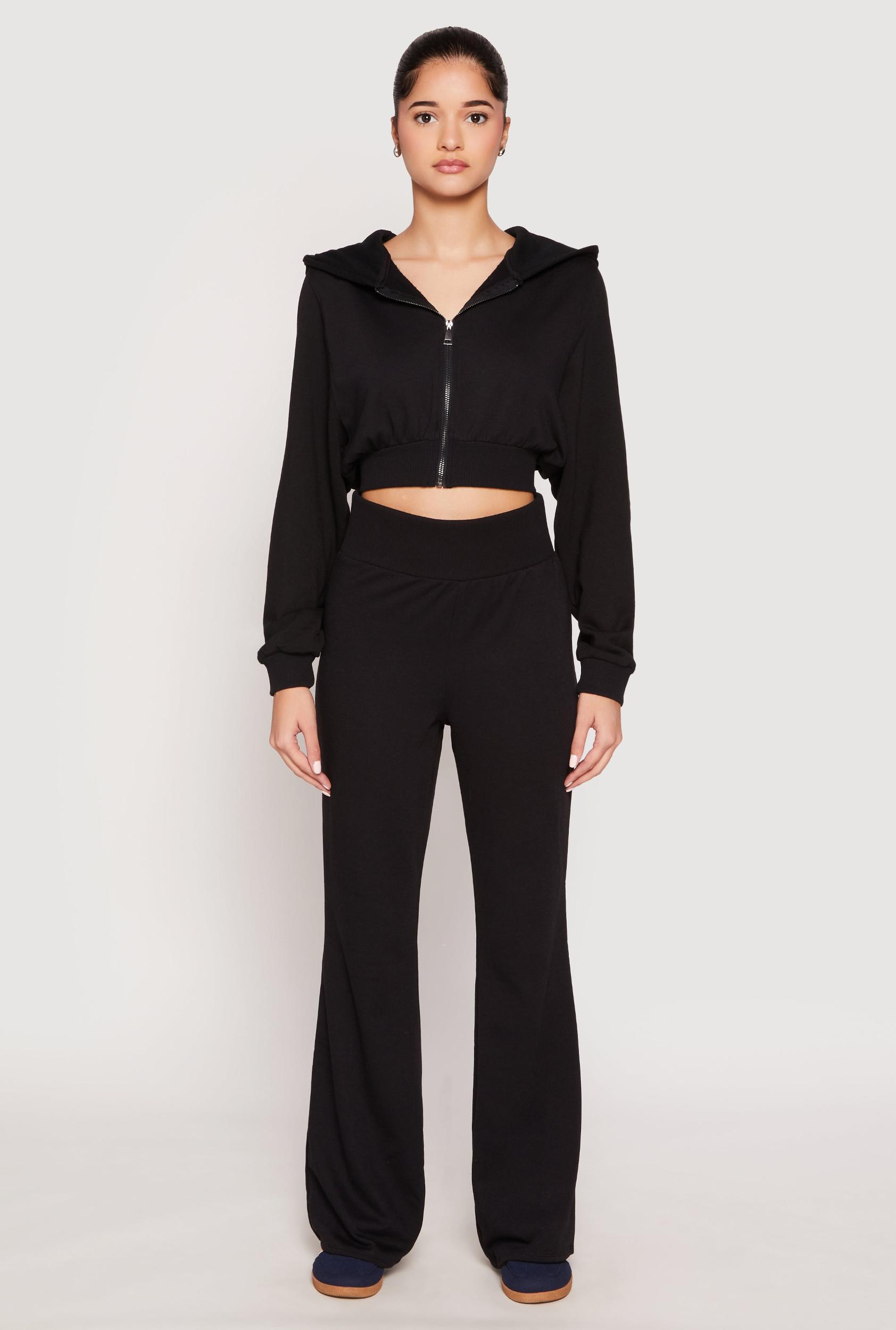 Womens Elastic Waist Flared Sweatpants Product Image