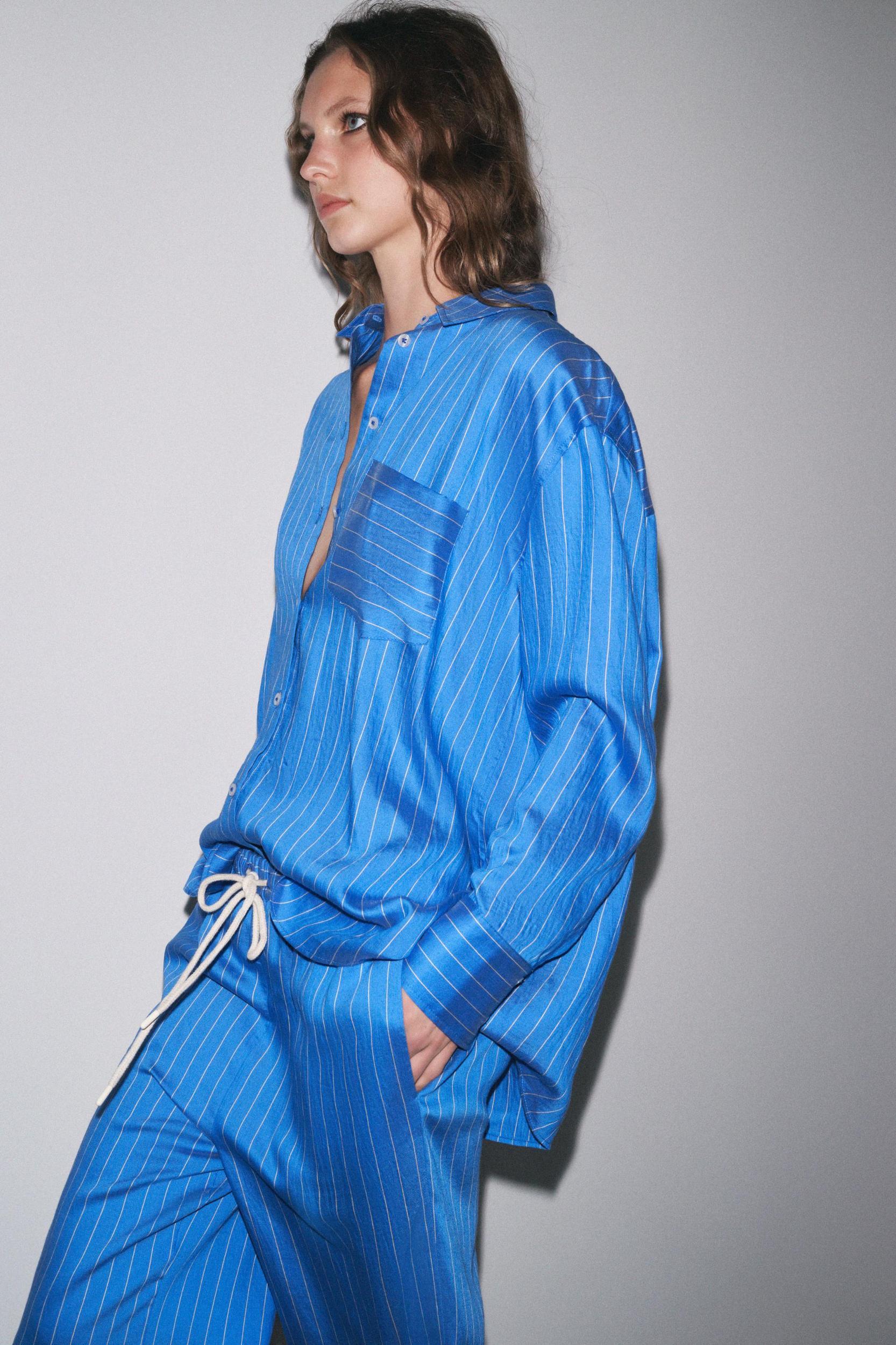 ZW COLLECTION OVERSIZED STRIPED SHIRT Product Image