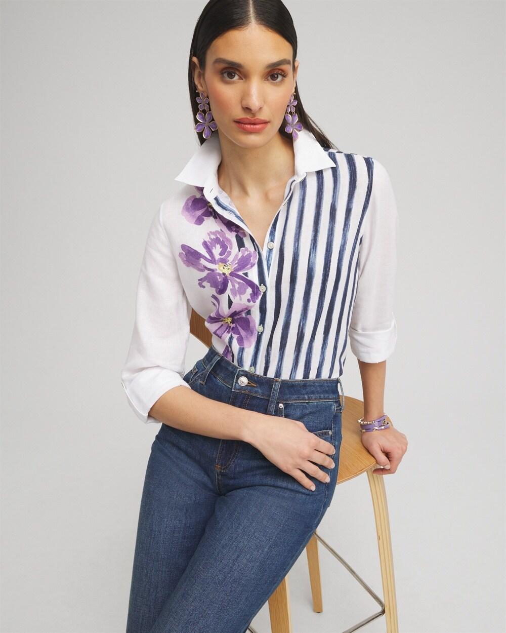 No Iron™ Linen Mixed Print Tunic Product Image