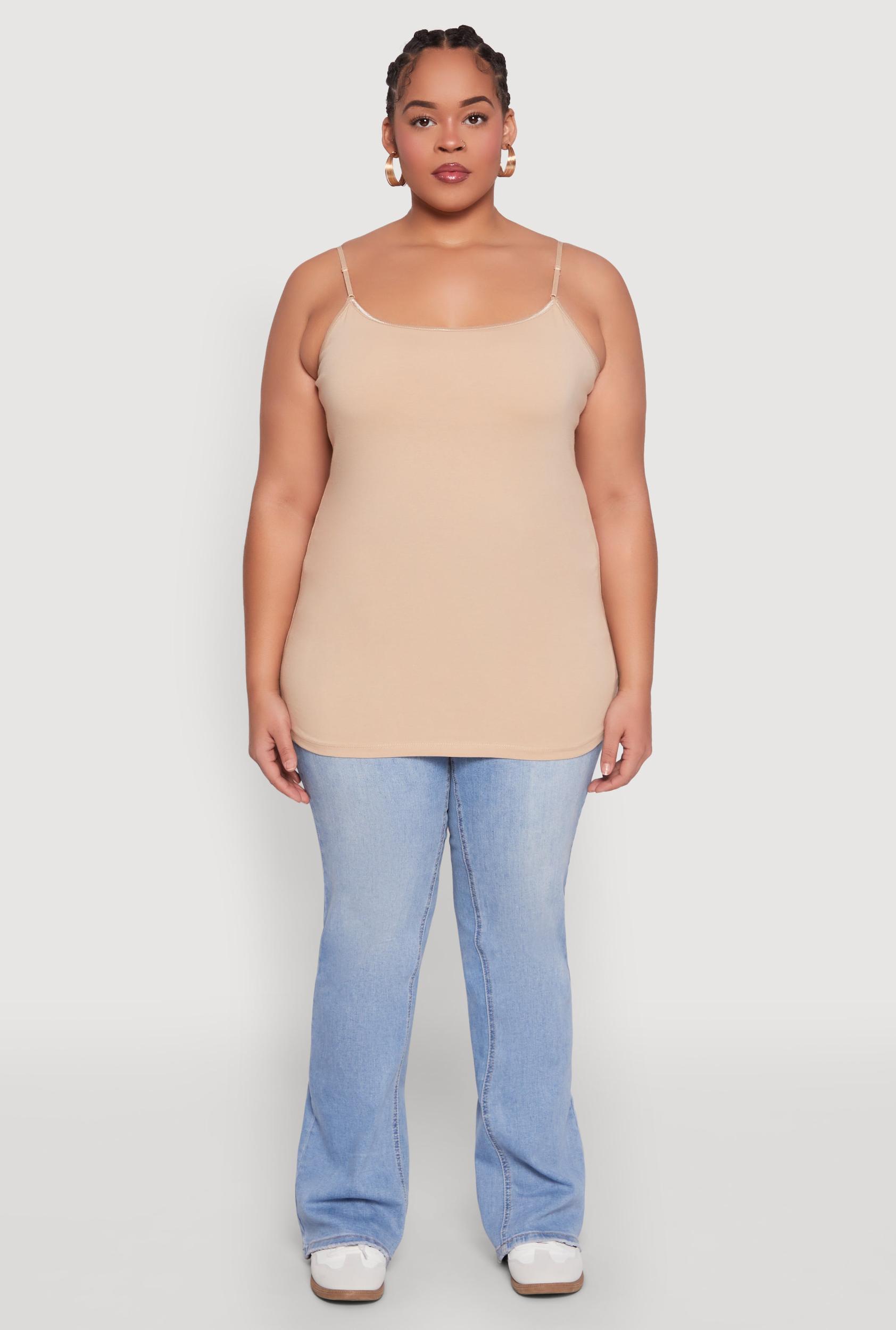 Womens Plus Size Basic Shelf Bra Cami Product Image
