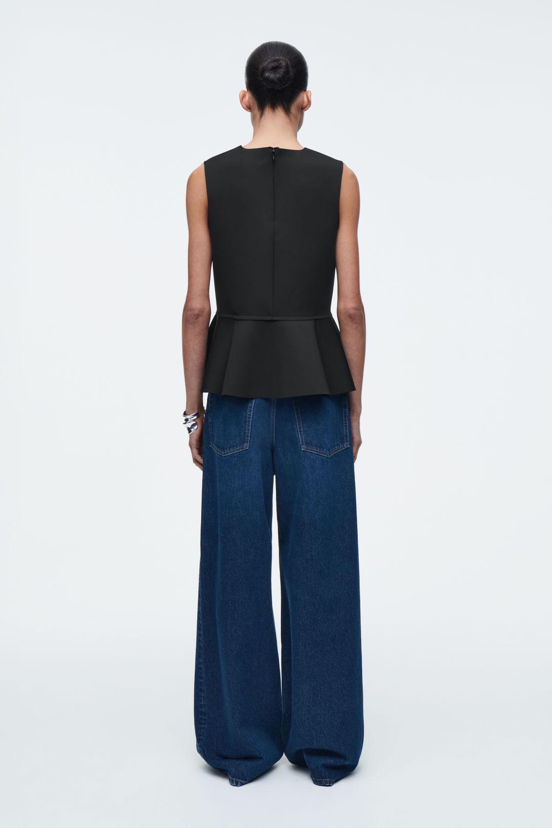 PEPLUM SCUBA TANK TOP Product Image