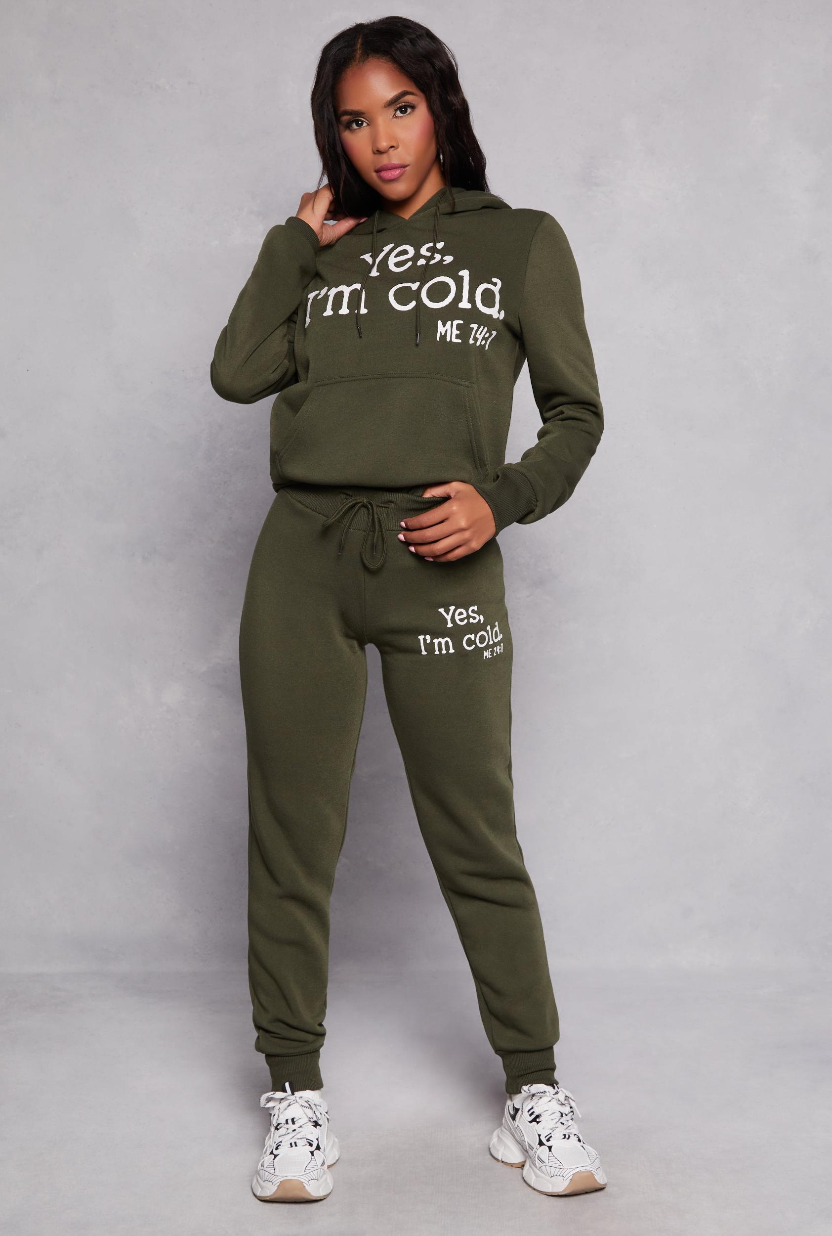 Womens Yes Im Cold Joggers Product Image