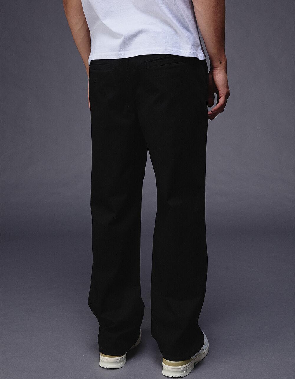 RSQ Mens Loose Fit Stretch Chino Pants - BLACK Product Image
