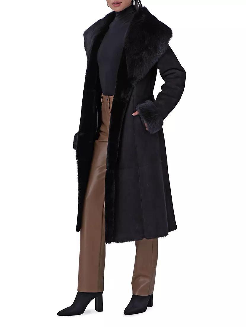 Select Shearling Lamb Short Coat Product Image