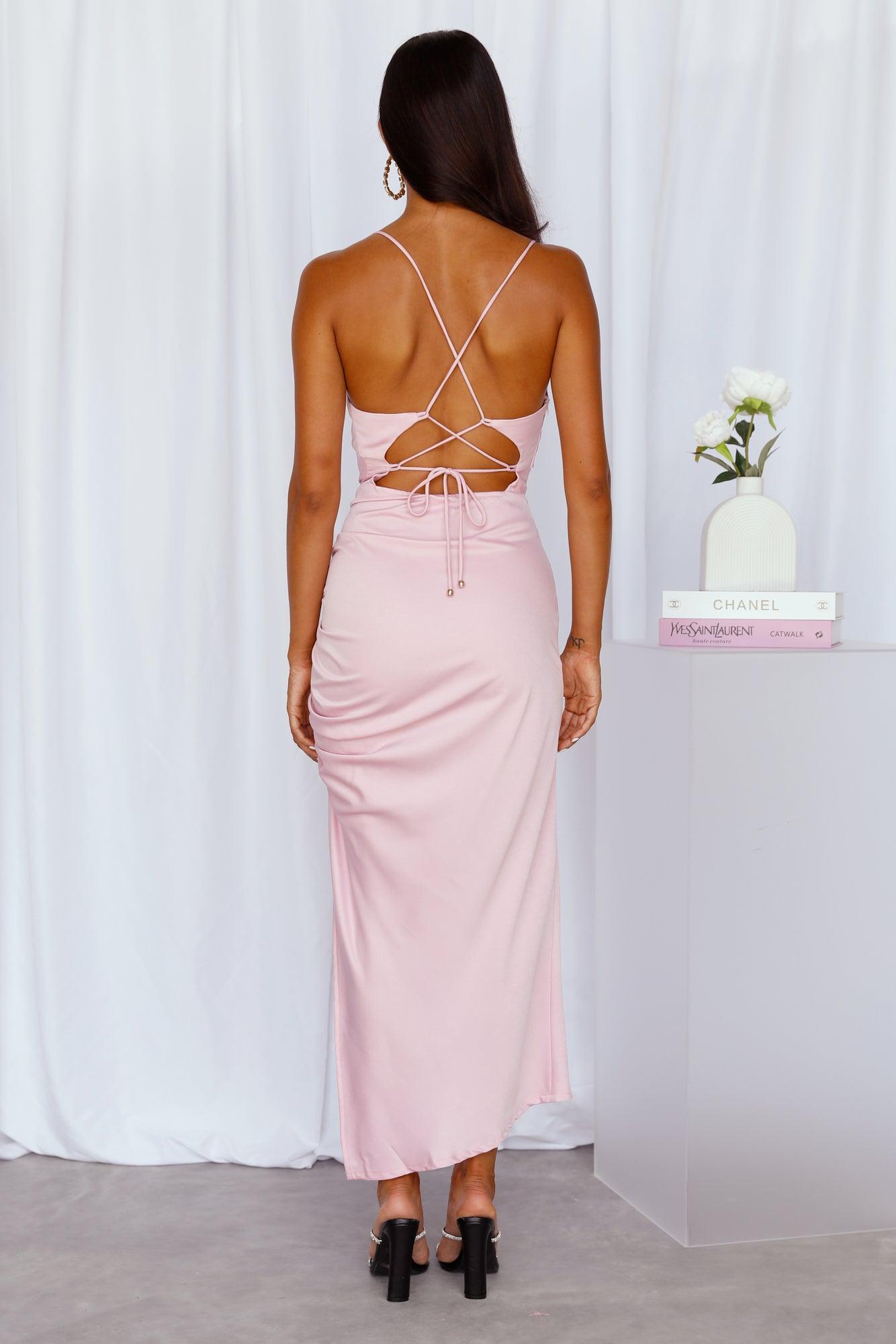 Midnight Meetup Midi Dress Pink Product Image