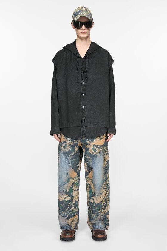 Hooded button-up shirt Product Image