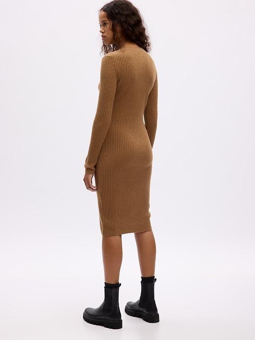 CashSoft Rib Midi Sweater Dress Product Image