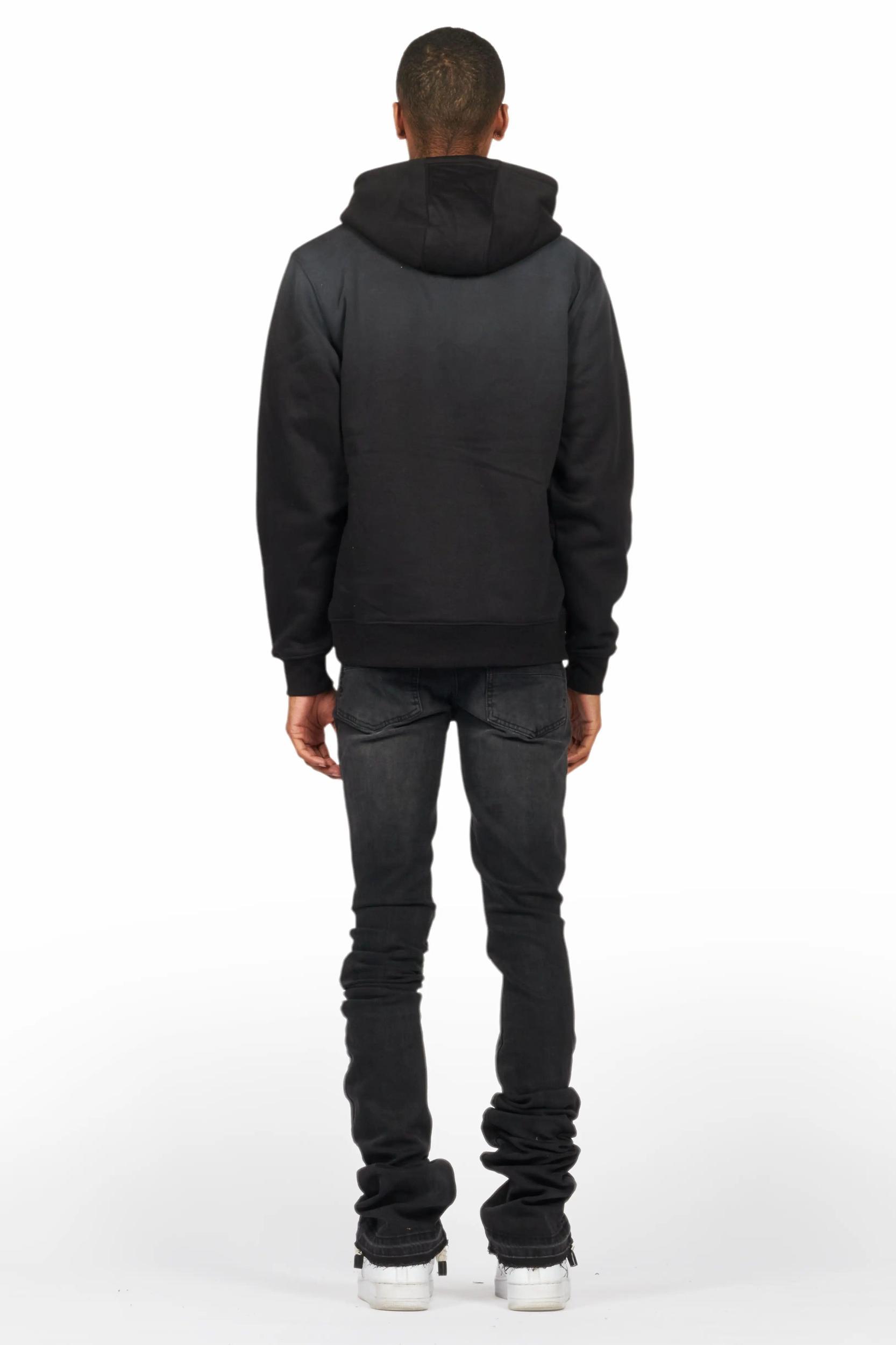 Palmer Black Hoodie/Stacked Flare Jean Bundle Male Product Image
