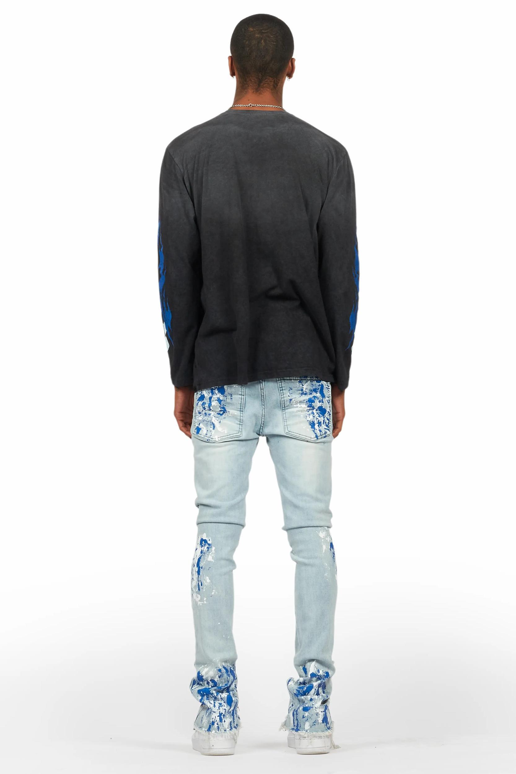 Kodak Blue Painter Stacked Flare Jean Male Product Image