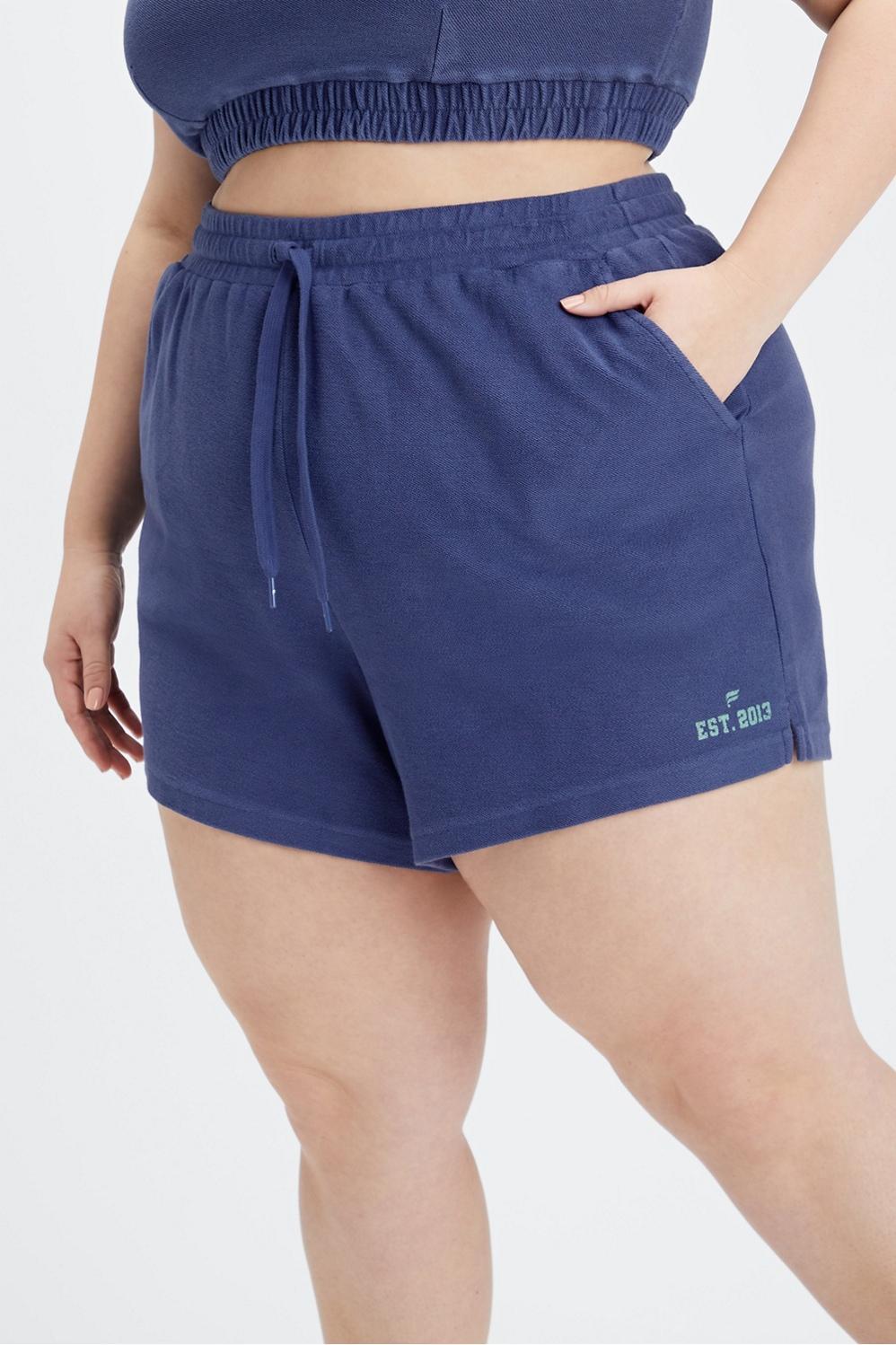 Fabletics The Oversized Go-To Sweatshort Womens blue Size XL Product Image