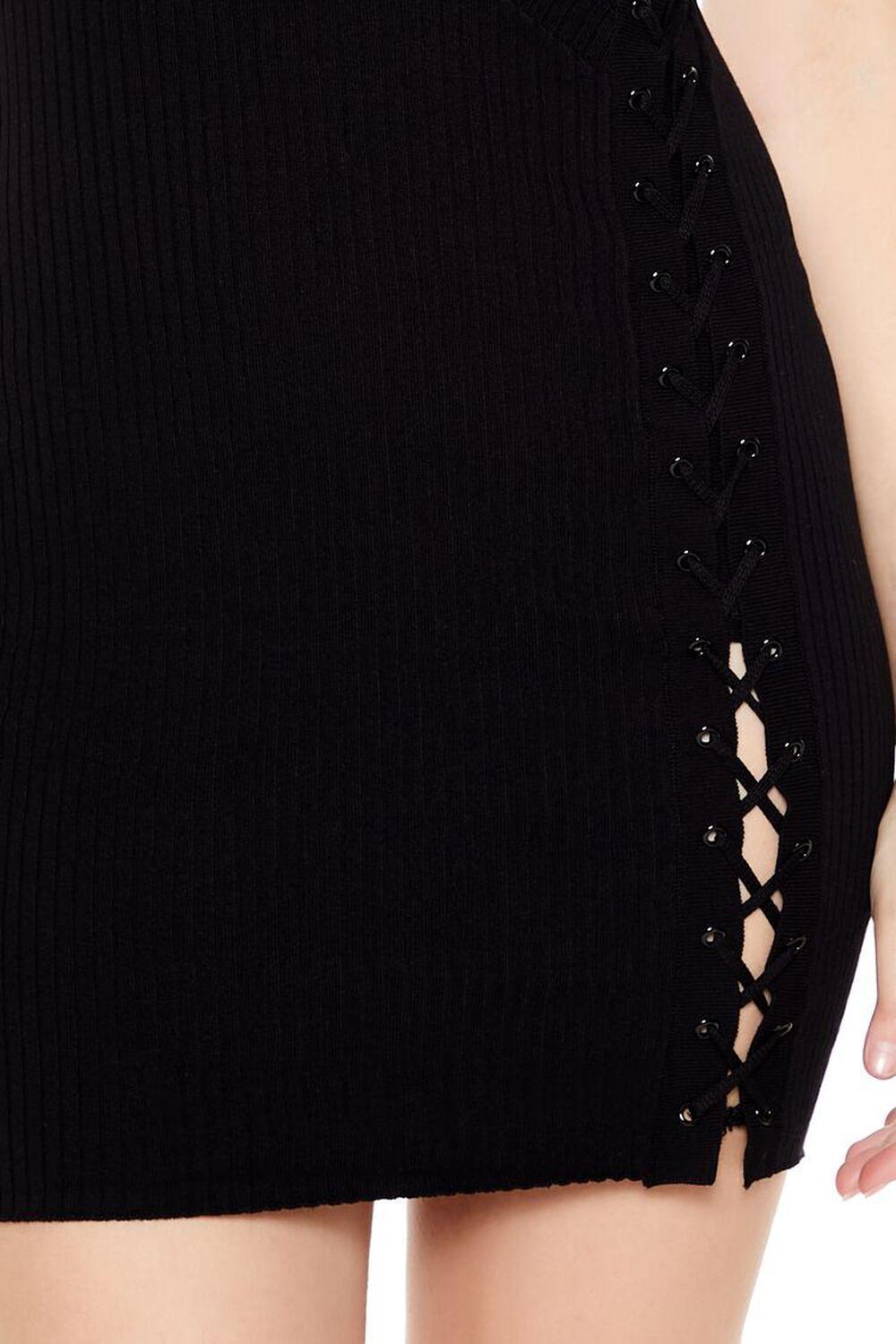 Lace-Up Mini Sweater Dress | Forever 21 Product Image