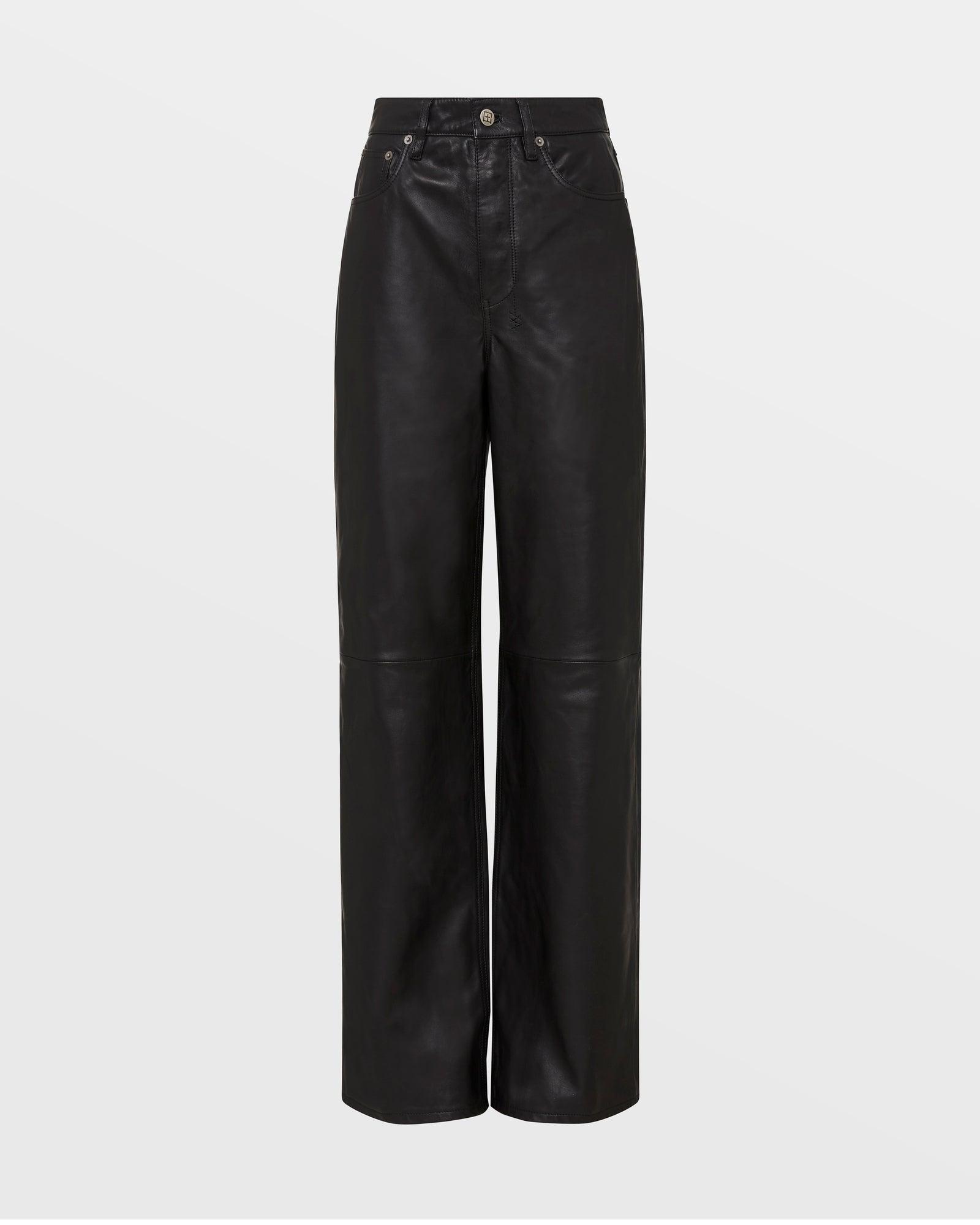 CROSSIN PANT BLACK LEATHER Female Product Image