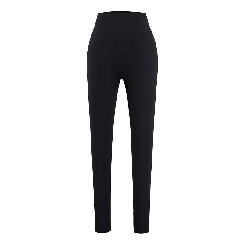 High Waist Plain Yoga Pants Product Image
