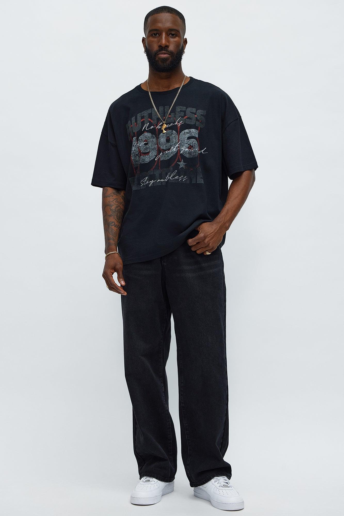 Ruthless Discipline Oversized Short Sleeve Tee - Black Product Image