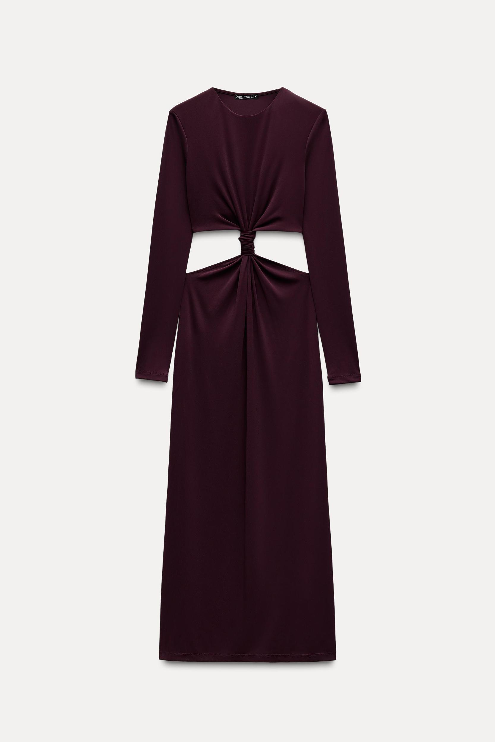 LONG CUT OUT KNOT DRESS Product Image