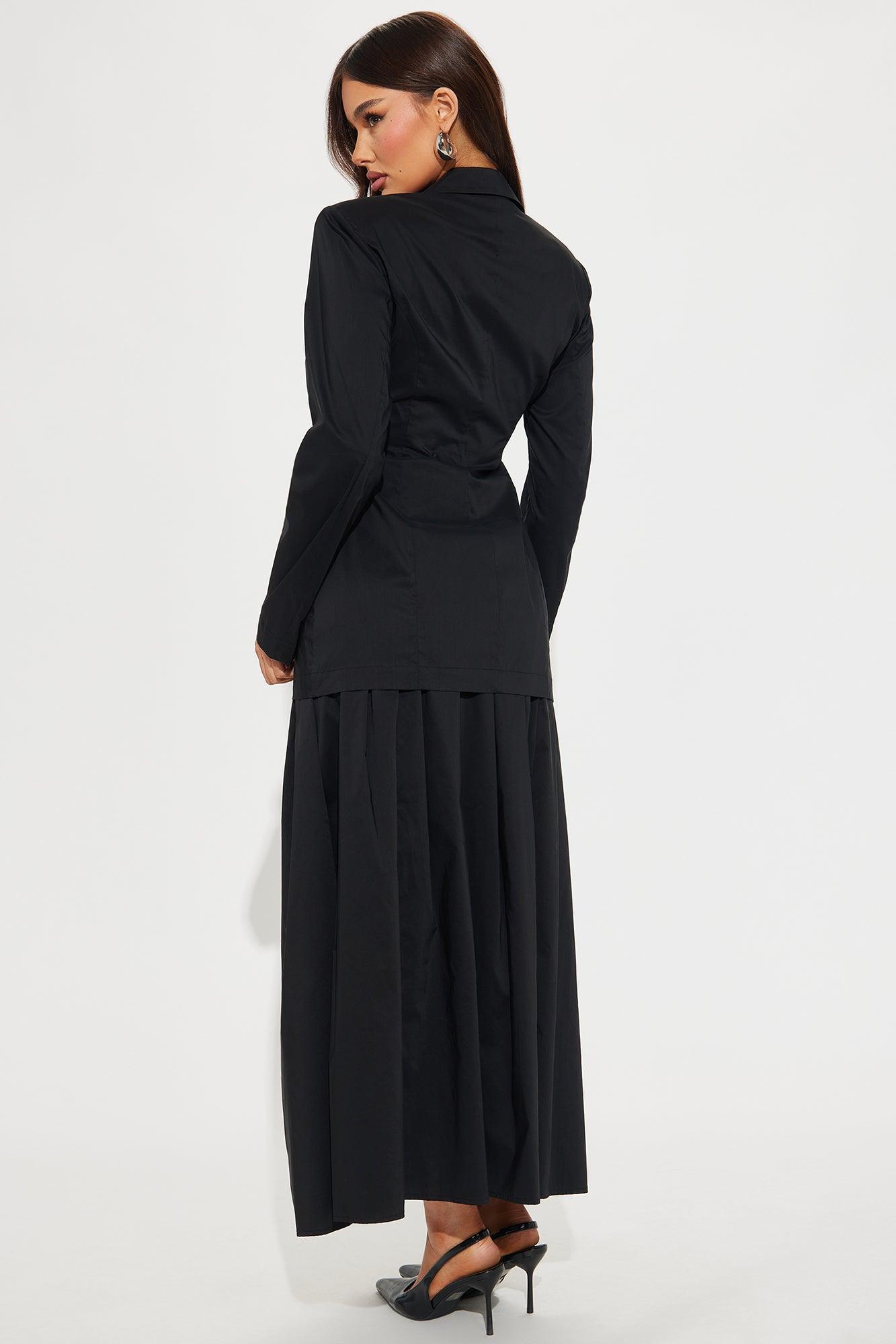 Sitting Pretty Maxi Skirt Set - Black Product Image