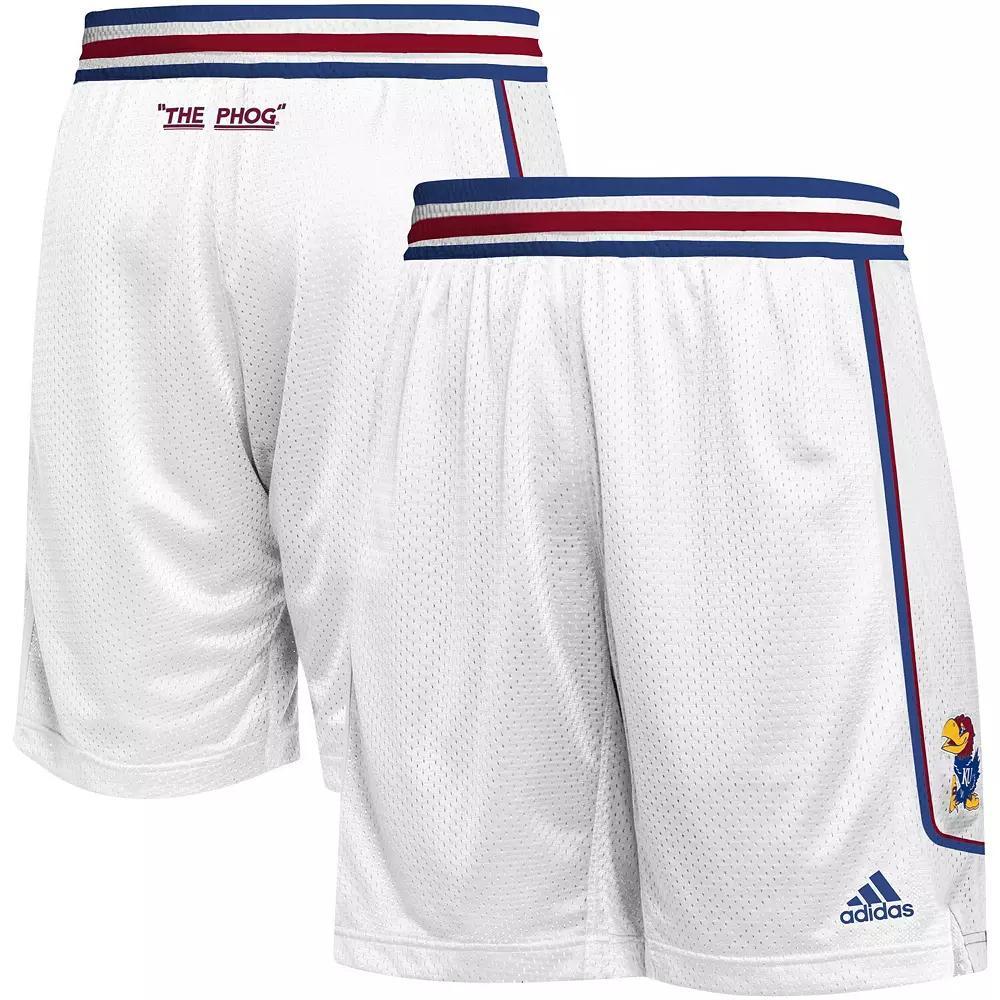 Men's adidas White Kansas Jayhawks Swingman Replica Basketball Shorts, Size: 2XL Product Image