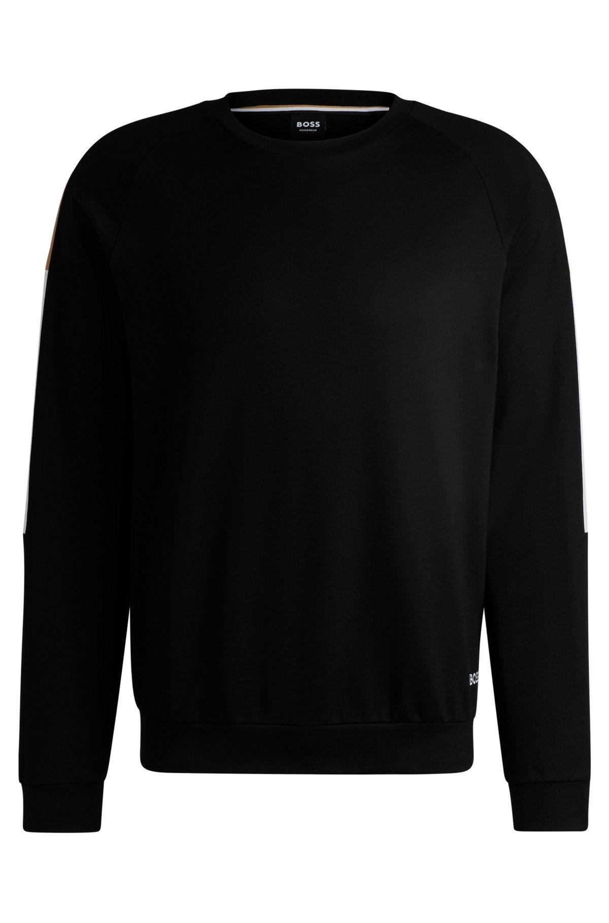 Regular-fit sweatshirt in cotton terry with contrast panels Product Image