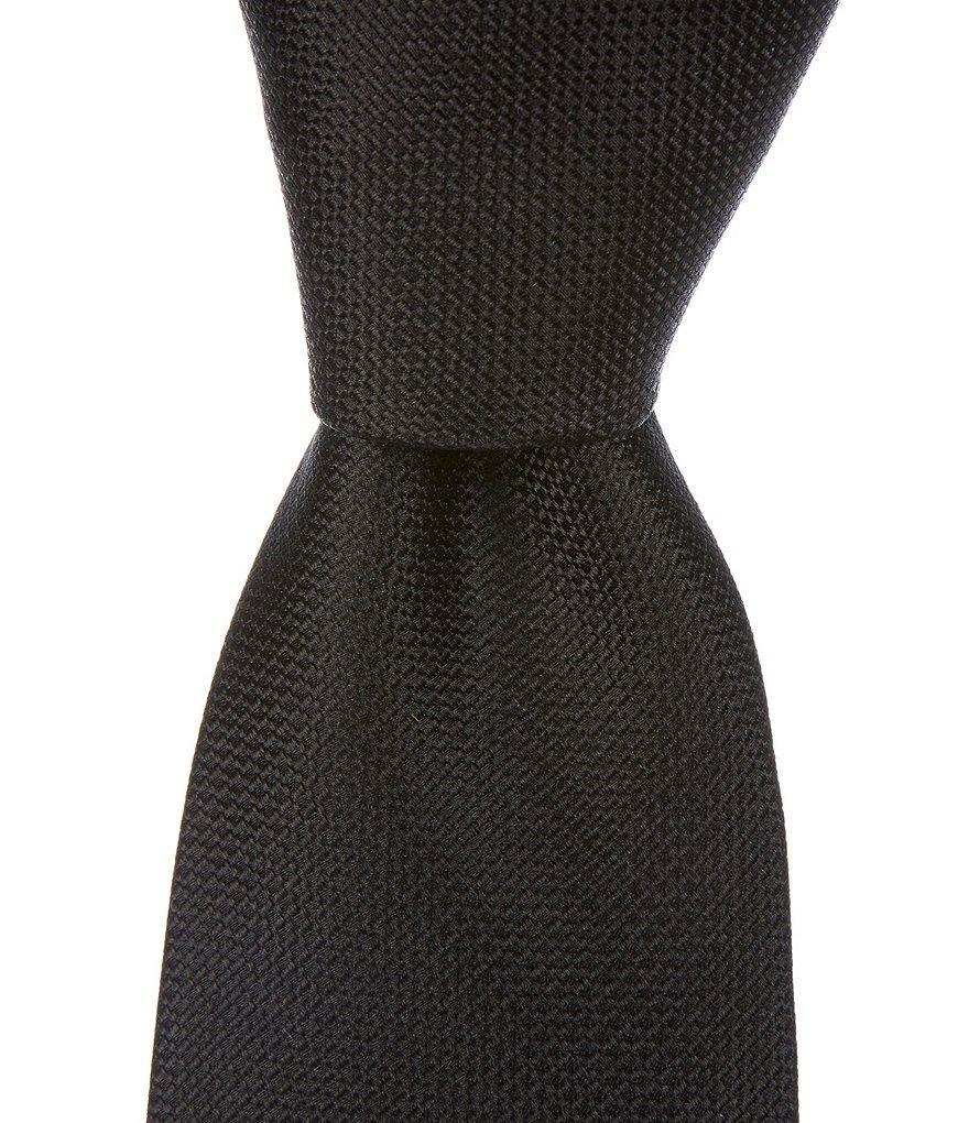 Hickey Freeman Solid Textured 3#double; Woven Silk Tie Product Image